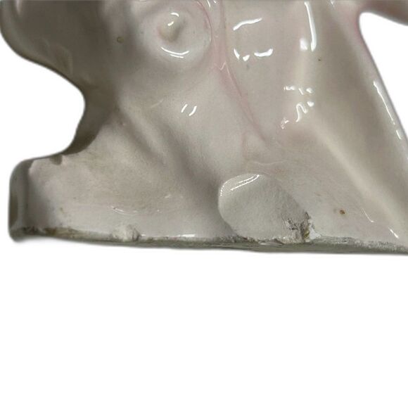 Vintage Porcelain Blue 5" H x 5"D x 1 1/2" W  Pink Bird 2 1/4"x 3 1/4"x 1 1/2" W - Picture 6 of 6